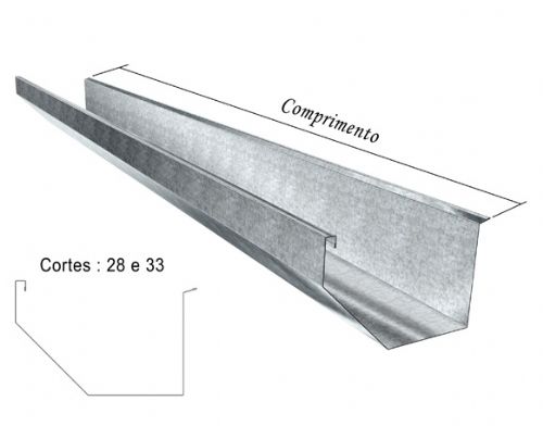 Telha Metálica Trapezoidal em Aço Galvanizado 2,00m x 1 